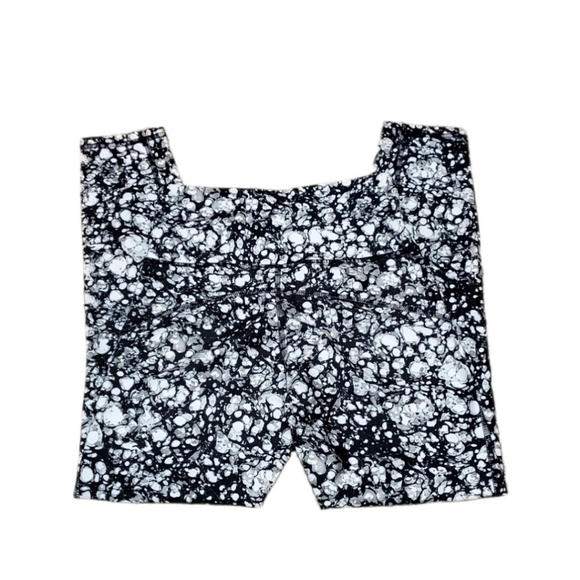 Ankle Leggings Size Small Black and Qhite Water Drop Print NWT - Picture 3 of 7